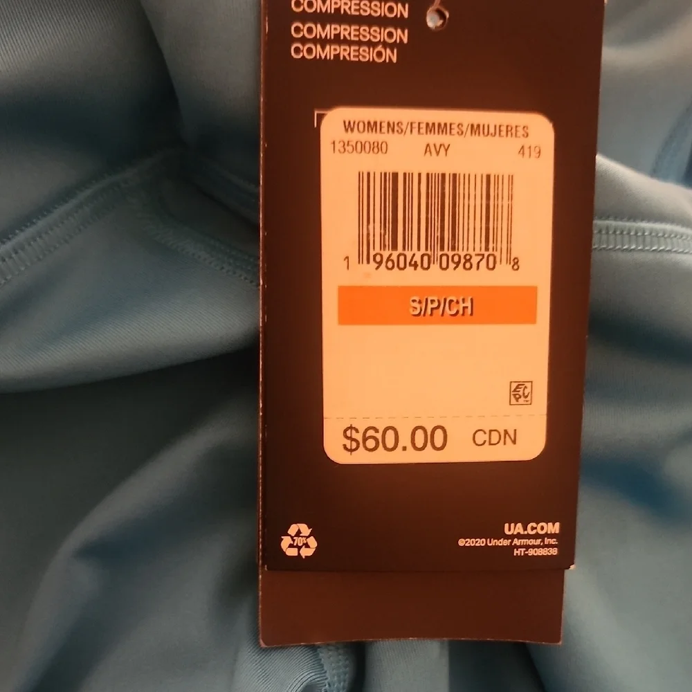 Under Armour Light Blue Compression Leggings Size S